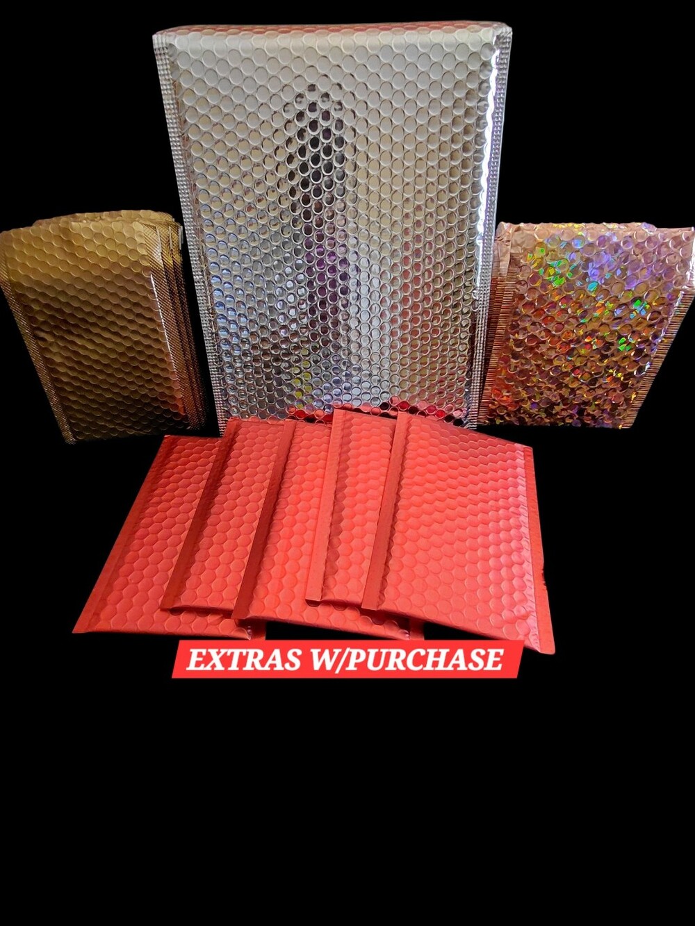 20ct. Assorted Metallic/Iridescent Mailers 9x12, 5x7, 5x5, 4x8
